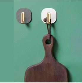Resim 2li Yapışkanlı Retro Askılık Dolap Kapak Kulpu Gri 5440 Çok Renkli 