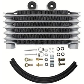 Resim Tongdashop 6 Katmanlı Gümüş Radyatör Yağ Soğutucu, 2t 4t 50cc 125cc 140cc Off-road Atv Motosiklet 