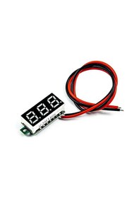 Resim 0.28 İnç 3.5-30v İki Kablolu Dc Kırmızı Voltmetre 