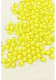 Resim Yuvarlak Boncuk İçten Boncuklu Bileklik Çanta Boncuğu 8 Mm 50 Gr Sarı - Bnc467 