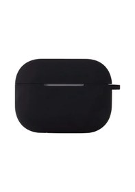 Resim Apple Uyumlu AirPods Pro 2 2.nesil Hang Kılıf - Siyah Düz Renkli 