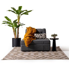 Resim Home Kafi Yataklı Tekli Koltuk Siyah Antrasit 