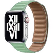 Resim Tuva Teknoloji Watch 38mm Uyumlu Krd-34 Deri Kordon-açık Yeşil 