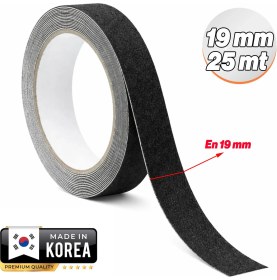 Resim Nzb Yer Kaydırmaz Bant 19 mm x 25 M Kore Üretimi Yüksek Yapışma Güçlü Yapışkanlı Güvenlik Merdiven Bandı 