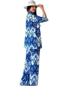 Resim Alt Üst Takım Kimono- Desenli-mavi 