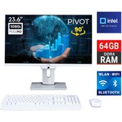 Resim Turbox Taxpro3 I5 12450H 64GB Ddr4 Ram 1tb SSD 23.6 Inç Fhd Pivot Bt Webcam Wifi All In One Pc 