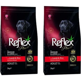 Resim Reflex Plus Kuzu Etli Yetişkin Köpek Maması 2 x 3 KG 