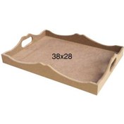 Resim Ahşap Kulplu Tepsi 38X28Cm T716 