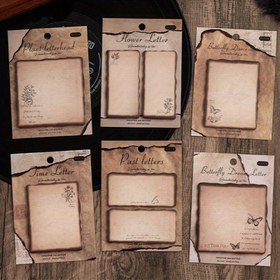 Resim 30 Yaprak Vintage Çiçekli Kağıt Notlar - Bitki, Kelebek ve Zaman Tasarımlı Posta Mektupları - Planlayıcılar, Günlükler, Scrapbooking, Ofis, Okul İçin - Bej/Kahverengi/Antika Görünümlü Memo Bloknotlar - Bullet Jurnaller & Organizatör Uygulamalarıyla Uyumlu, Dekoratif Kağıt, Sanatsal Dokunuş, Yaratıcı Not Defterleri, Günlük Tutkunları 