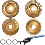 Resim VintageVo 5 Adet Ahşap Oyma Disk 4 Inç Veya 4-1/2in Açılı Öğütücü, Düz Ark Eğik Paralel Taşlama Tekerlekleri Anahtarlı (Yurt Dışından) 