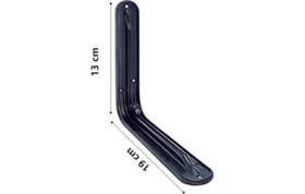 Resim Raf Altı Ayak Raf Tutucu L Demir 13X 19 cm Siyah (2 Adet). Montaj Vida ve Dübelleri Hediye 