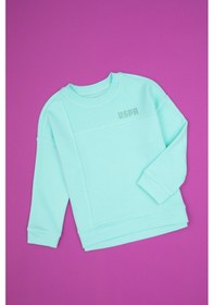 Resim U.S. Polo Assn. Kız Çocuk Mint Bisiklet Yaka Sweatshirt 50317991-VR250 