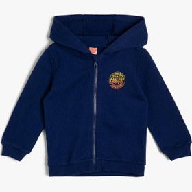Resim Erkek Bebek Fermuar Detaylı Sweatshirt 