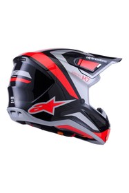Resim Alpinestars S-M7 RIS Off-Road Kaskı Kırmızı / Gümüş 