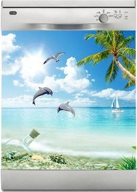 Resim Bulaşık Makinesi Sticker Kaplama Beyaz Eşya Kaplama Yunus Deniz (546592749) 