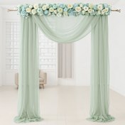 Resim Düğün Kemer Perde Kumaşı, 1 Paket 75Cm X 600Cm/800Cm, Düğün Parti Tavan Dekorasyonu için Perde Şeffaf Arka Plan Perdeleri 