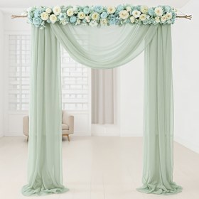 Resim Düğün Kemer Perde Kumaşı, 1 Paket 75Cm X 600Cm/800Cm, Düğün Parti Tavan Dekorasyonu için Perde Şeffaf Arka Plan Perdeleri 