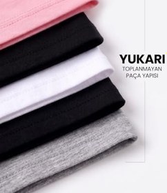 Resim Öts Kız Çocuk 5'li Pamuklu Likralı Uzun Boxer Tayt 