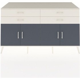 Resim Kronos Konsol 2 Raflı 4 Çekmeceli 8 Kapaklı 176x59x99 Aytaşı-antr Aytaşı-antrasit/aytaşı 