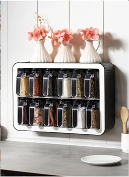 12'li Standlı Kaşıklı Baharatlık Seti