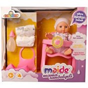 Resim Konuşan Maide Bebek Mama Sandalyeli Oyun Seti Çiçek Tişörtlü 