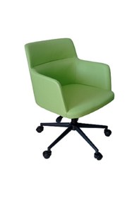 Resim Ofis Koltuğu Siyah Konik Yıldız Ayaklı Döküm Süngerli 