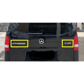 Resim EDEXPORT Mercedes Vito Tourer 111cdı Bagaj Yazısı 2'li Set 