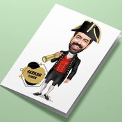 Resim Kaşif Erkek Karikatürlü Tebrik Kartı 