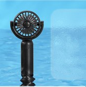 Resim Sevimli Taşınabilir El Tipi Vantilatör, Küçük Elektrikli Vantilatör Siyah, 