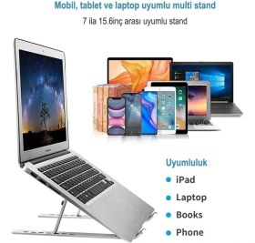 Resim Storemax Alüminyum Uyumlu 7 Kademeli Notebook Stantı 