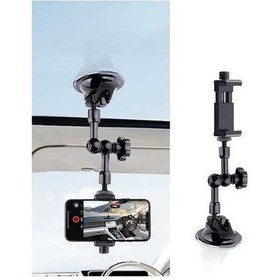 Resim Wondernest 27cm Tekli Vantuzlu Eklemli Sürtünmeli Sihirli Telefon Kelepçesi Montaj Kolu Siyah Çok Renkli 
