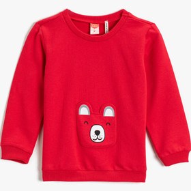 Resim Erkek Bebek İşlemeli Sweatshirt Pamuklu 