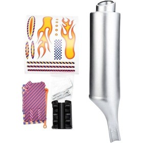 Resim Shineyee Bisiklet Motor Ses Efekti Turbo Borusu - Radyatör Takımı İle Motosiklet Motor Sesini Sağlar, Hoparlörlü Ses Kartlı Modifikasyon Seti Gümüş 