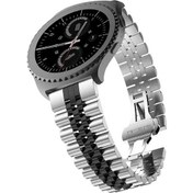 Resim Gear S2 Uyumlu Krd-36 20mm Metal Zore Kordon-gümüş-siyah 