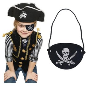 Resim Ronanna İthal Vinleks Deri Korsan Göz Bandı - Lastikli & Yumuşak 