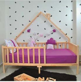 Resim Markaawm Markaawm Montessori Yatak Çocuk Doğal Çam Ağacından 90X190 Defne (478867446) 