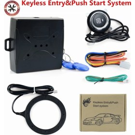 Resim Xiyu Shop Yurtdışı 12V Araba Çalıştırma Durdurma Düğmesi Motor Basma Başlatma Düğmesi Alarm Kilidi Anahtarsız Sistem Kapısı Basma Düğmesi Dokunsal Düğmeler (Yurt Dışından) 