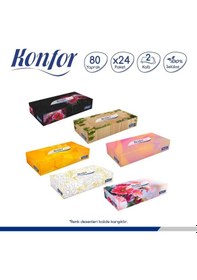 Resim Konfor Kutu Mendil 80 Yaprak 24'lü Koli 