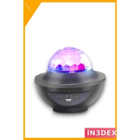 Resim İn3dex Bluetooth Hoparlörlü Yıldız Projektör LED Işık Disko Topu 