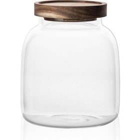 Resim The Mia Ahşap Kapaklı Cam Kavanoz 13x15 Cm Cam0504 Çok Renkli 