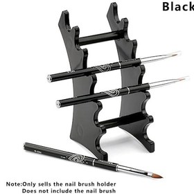 Resim 1 Takım Tırnak Fırçası Tutucu Standı Salon Kalem Rafı Aksesuar Fırçaları Manikür Aracı Akrilik Tırnak Resim Fırçası Tutucu Taşıyıcı Depolama Açık Gri 