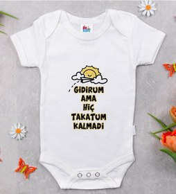 Resim Bk Kids Takatum Kalmadı Tasarımlı Beyaz Bebek Body Zıbın - 1 Beyaz 