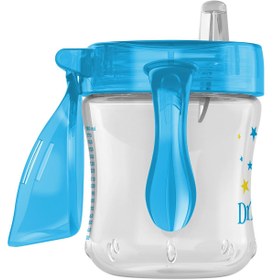 Resim Dr. Browns Silikon ağızlı Alıştırma Bardağı (6m+) 180 ml Mavi Yıldız Desenli - Standart / Standart 