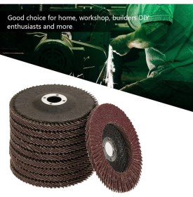 Resim Depolife Avuç Taşlama Makinesi İçin 115MM Alüminyum Oksit Aşındırma 10LU Flap Disk 10 Yaprak Zımpra 