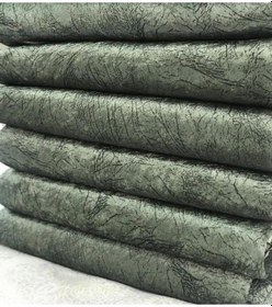 Resim Tekstilsa Koltuk Çekyat Örtüsü Yeşil Damar Desenli Parlak Kaymaz Taban Süngerli Üst Kumaş Kadife 