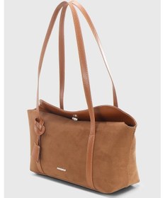 Resim Süet Taba Kapaklı Bowling Omuz Çantası 270 Süet Taba 