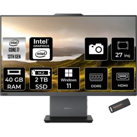 Resim Lenovo Thinkcentre Neo 50A Gen 5 i7 13620H All In One Bilgisayar 40GB RAM 2TB SSD 27" FHD Win11 Home + Per4 USB 12SA000RTRP364 