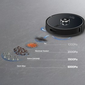 Resim Katya T Akıllı Robot Süpürge Otomatik Toz Boşaltma ve Mop Özellikli 