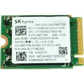 Resim SK Hynix BC711 512 GB M.2 NVMe SSD 