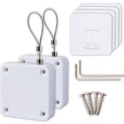 Resim Geeroyoo Ev İçi Otomatik Kapı Kapatıcı - Tel Çekmeli, Perde/s Kayar Kapılar İçin, Delme Gerektirmeyen Yaylı Kapanma Mekanizması 